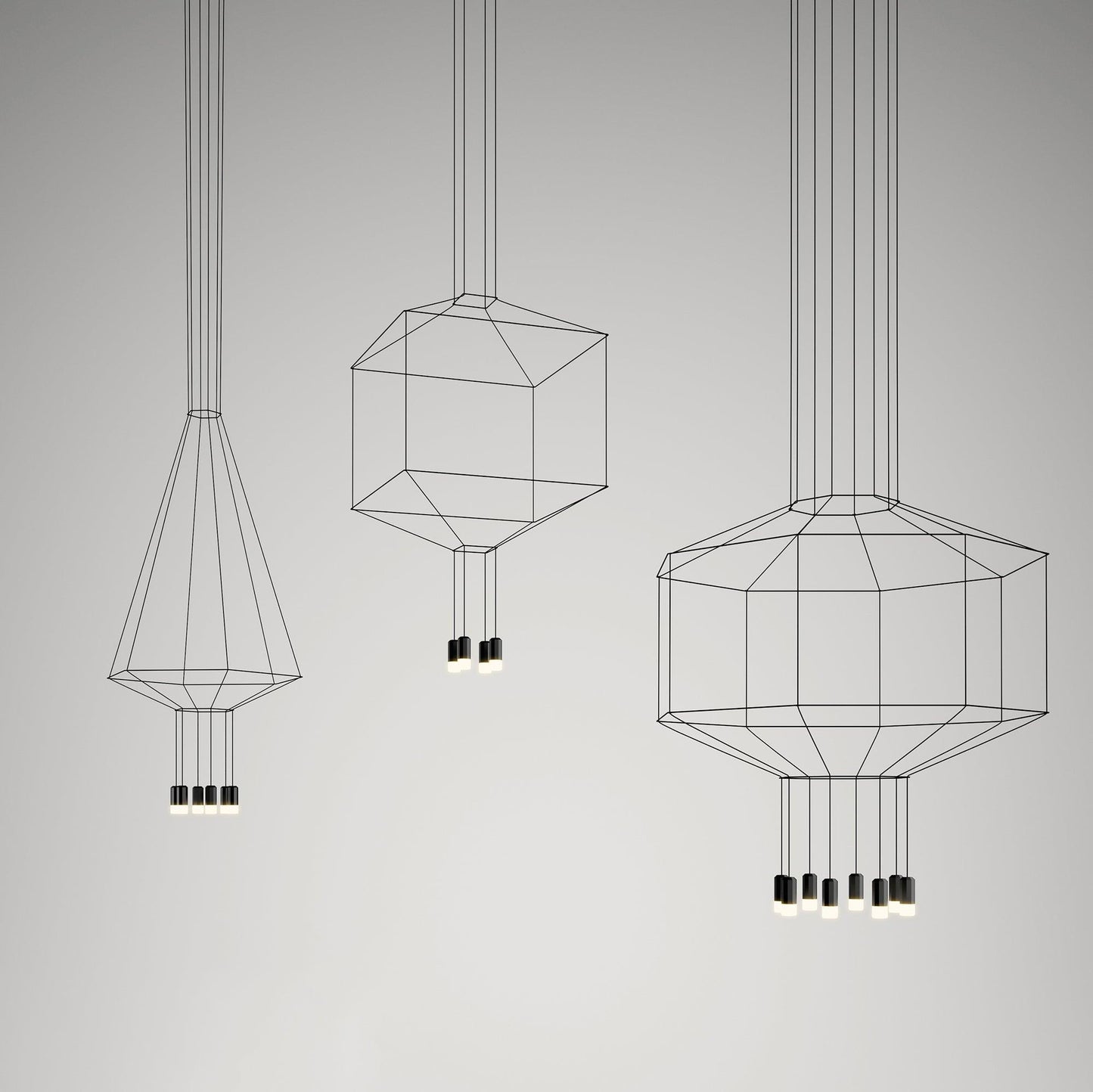 Geometric Lines Pendant Lamp - Adjustable Height, Energy-Efficient LED