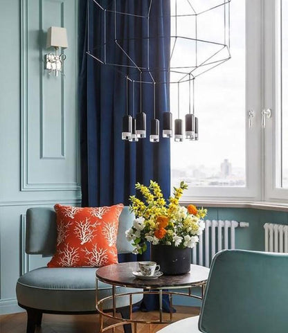 Geometric Lines Pendant Lamp - Adjustable Height, Energy-Efficient LED