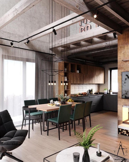 Geometric Lines Pendant Lamp - Adjustable Height, Energy-Efficient LED