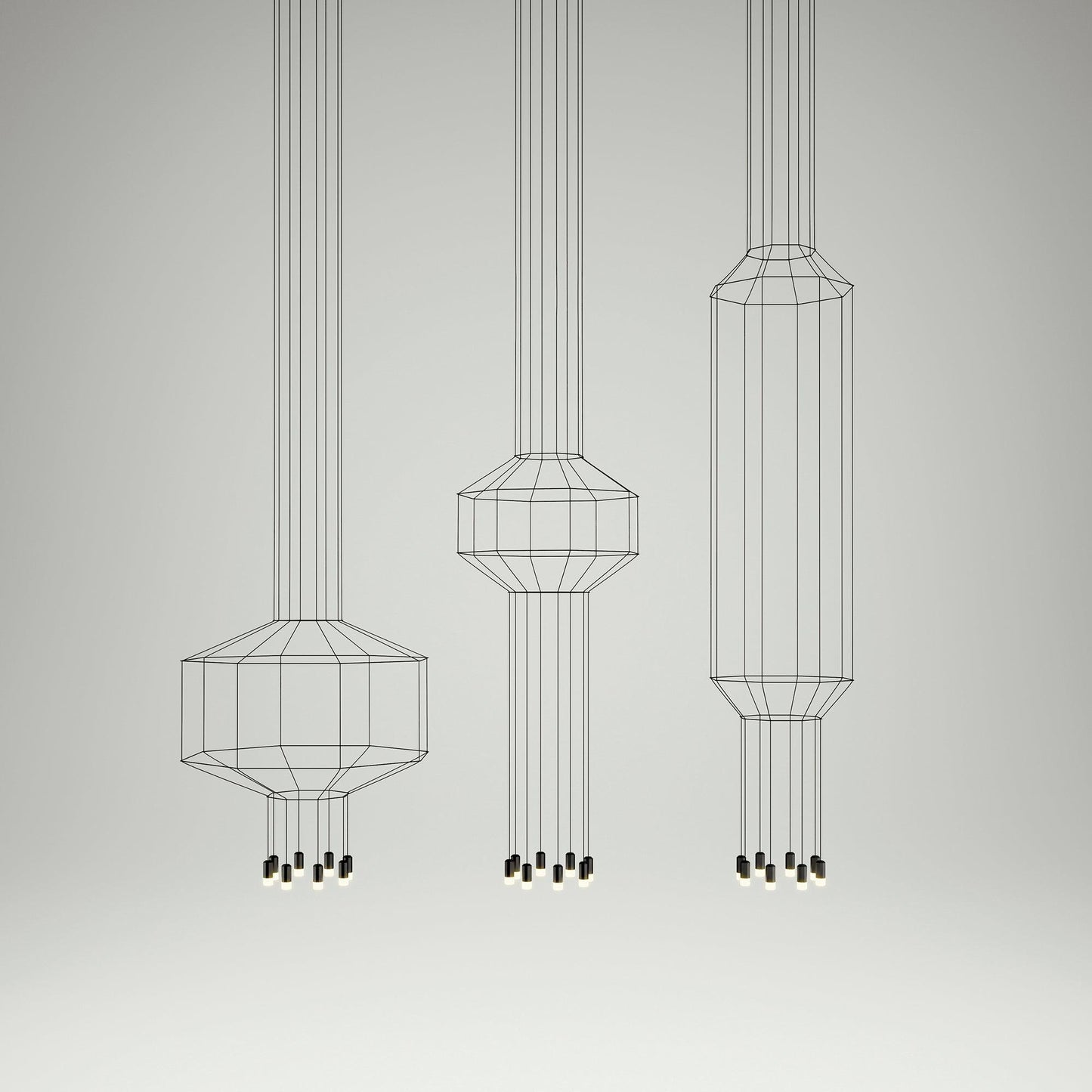 Geometric Lines Pendant Lamp - Adjustable Height, Energy-Efficient LED