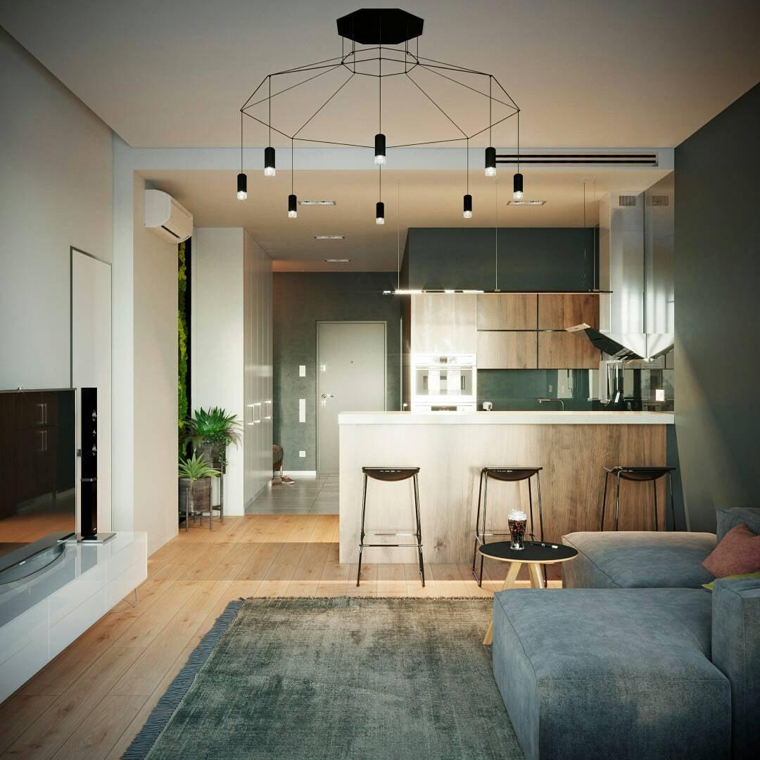 Geometric Lines Pendant Lamp - Adjustable Height, Energy-Efficient LED