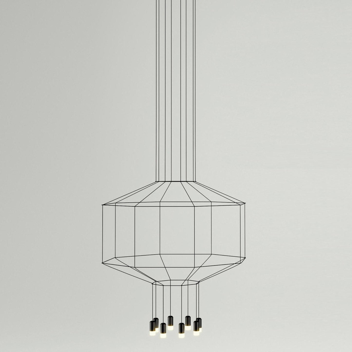 Geometric Lines Pendant Lamp - Adjustable Height, Energy-Efficient LED