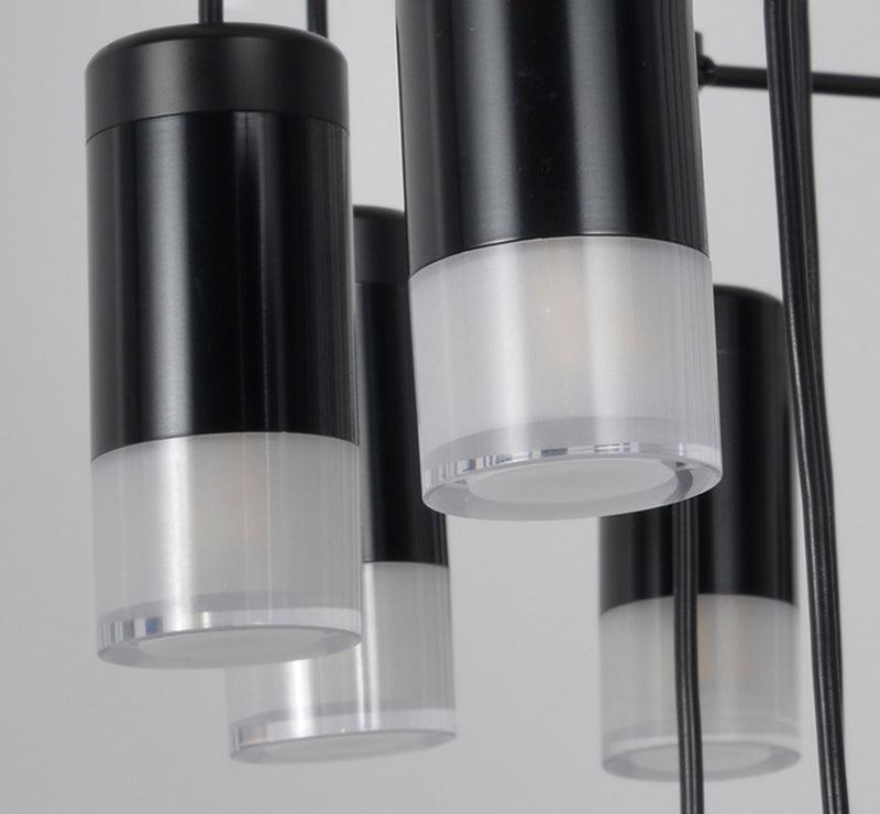 Geometric Lines Pendant Lamp - Adjustable Height, Energy-Efficient LED