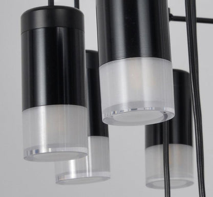 Geometric Lines Pendant Lamp - Adjustable Height, Energy-Efficient LED