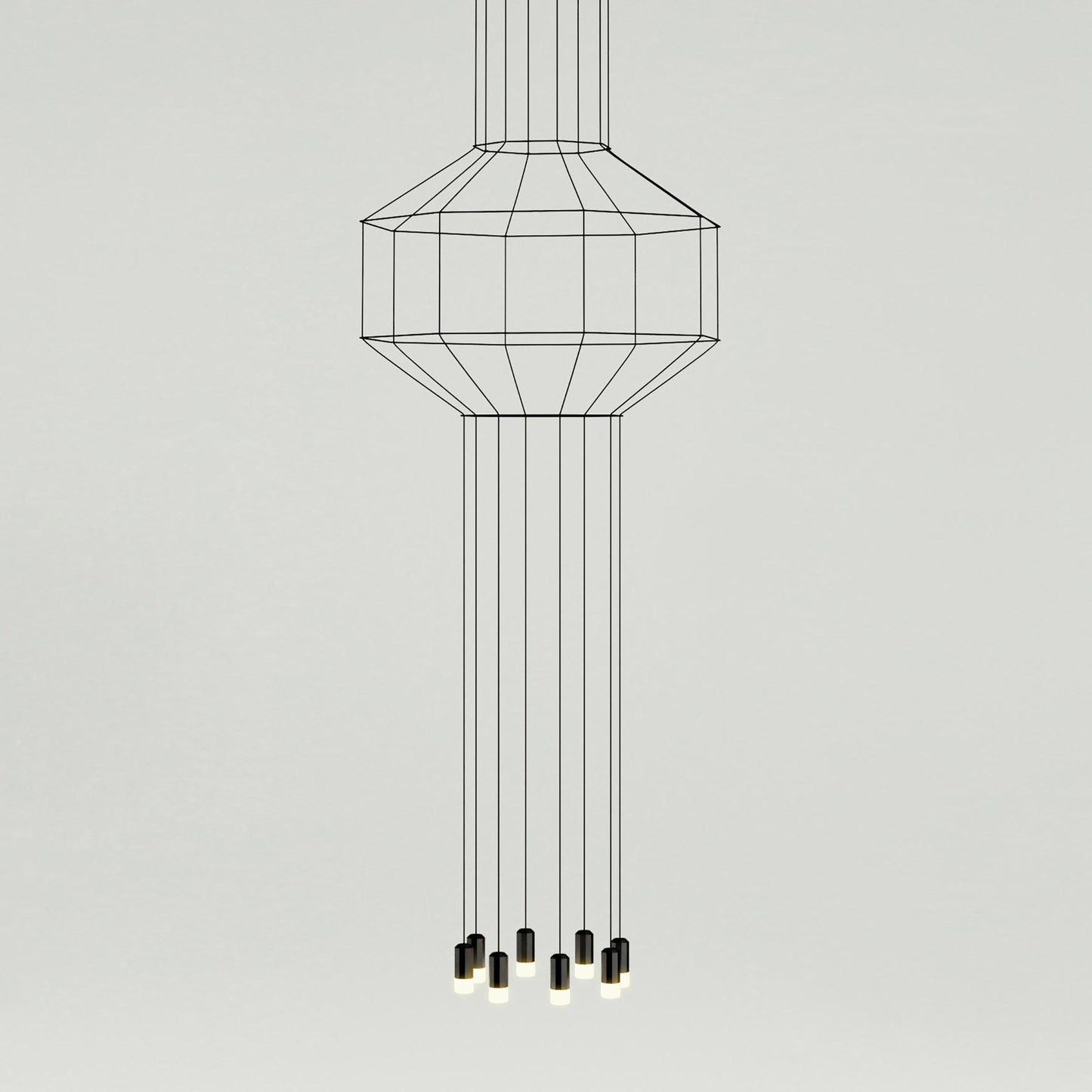 Geometric Lines Pendant Lamp - Adjustable Height, Energy-Efficient LED