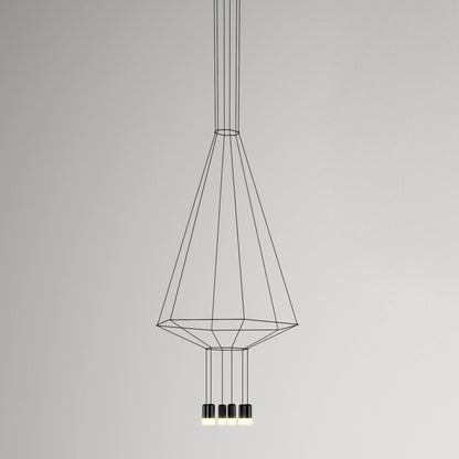 Geometric Lines Pendant Lamp - Adjustable Height, Energy-Efficient LED