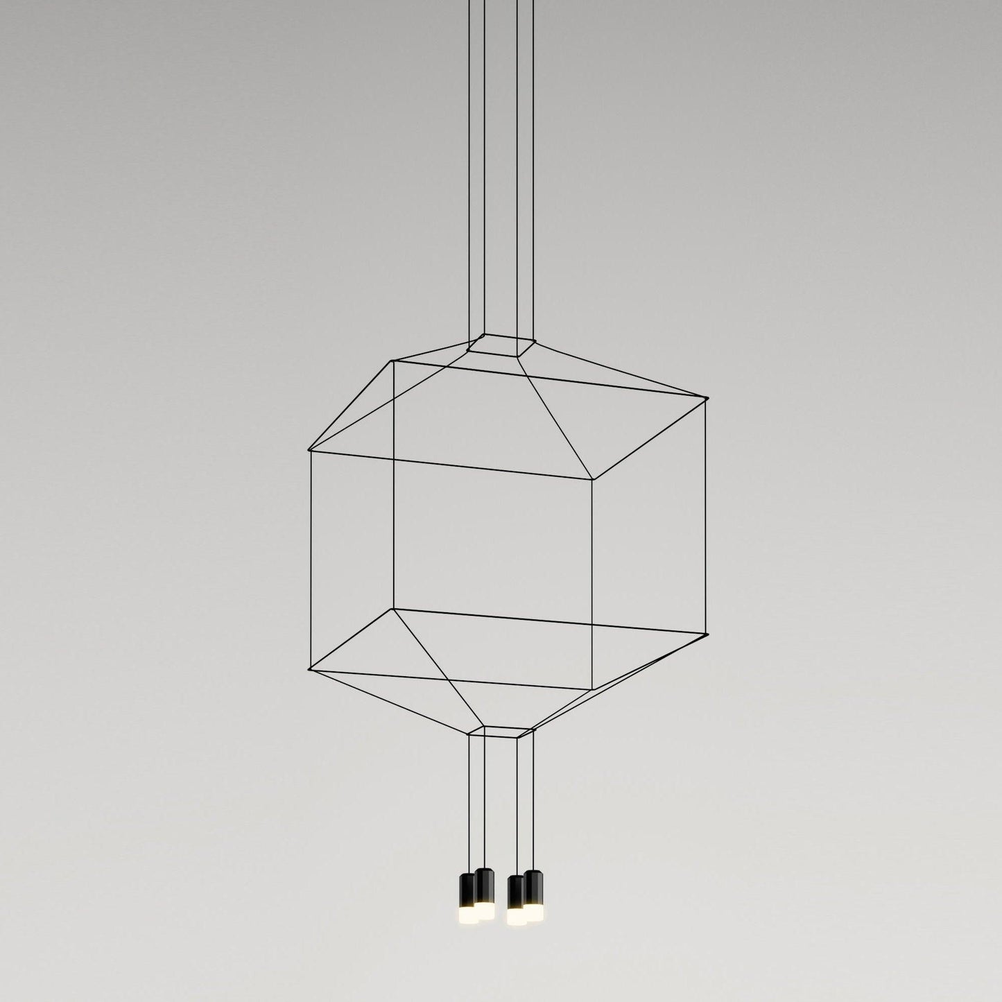 Geometric Lines Pendant Lamp - Adjustable Height, Energy-Efficient LED