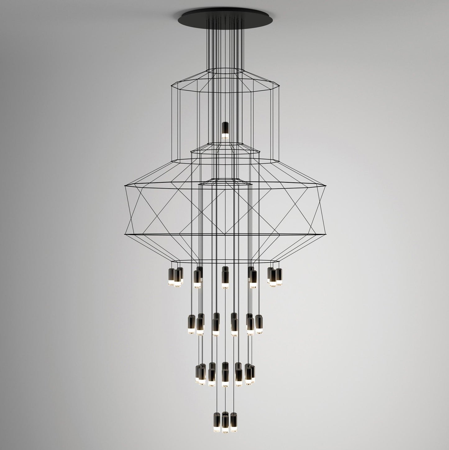 Elegant Lattice Chandelier with Adjustable Height and Crystal Accents