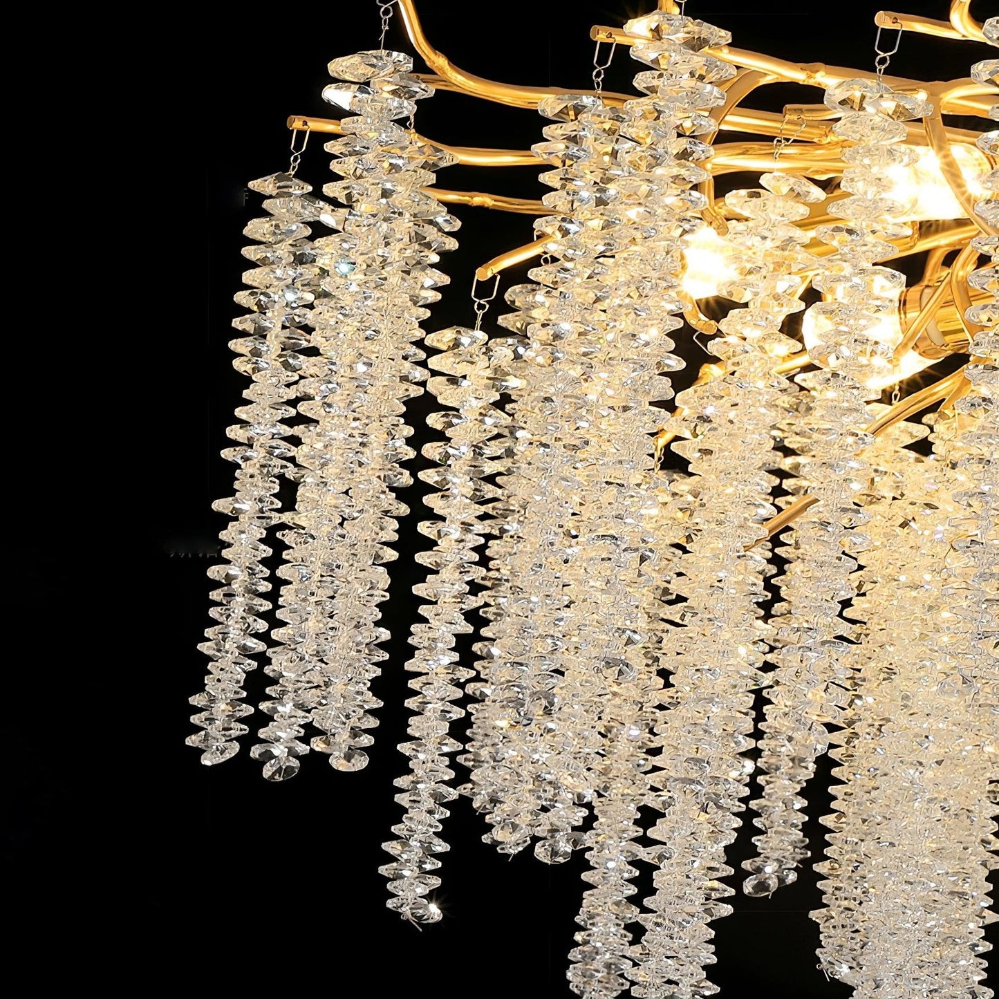 Wisteria Flower Crystal Chandelier - Elegant Design, Dimmable Lighting