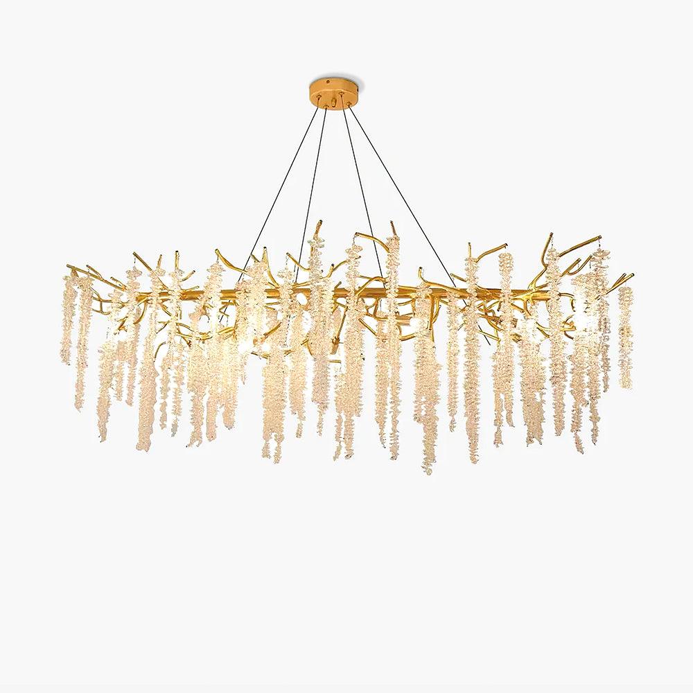 Wisteria Flower Crystal Chandelier - Elegant Design, Dimmable Lighting