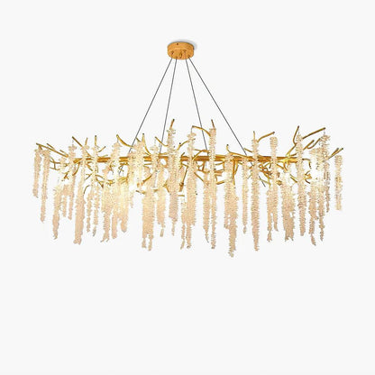 Wisteria Flower Crystal Chandelier - Elegant Design, Dimmable Lighting