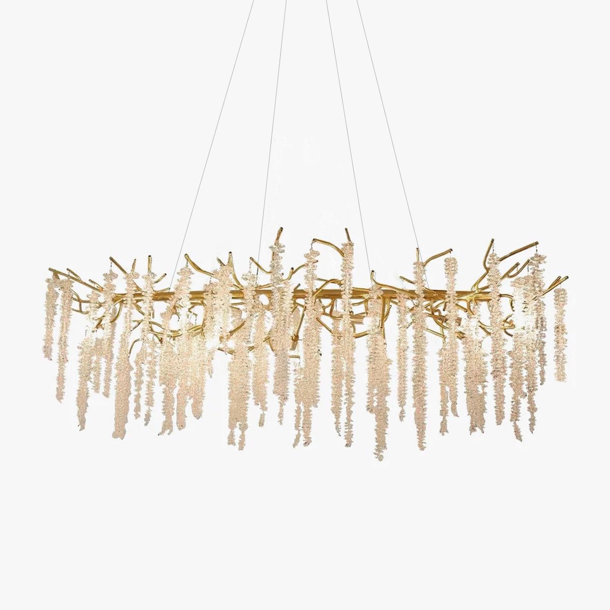 Wisteria Flower Crystal Chandelier - Elegant Design, Dimmable Lighting