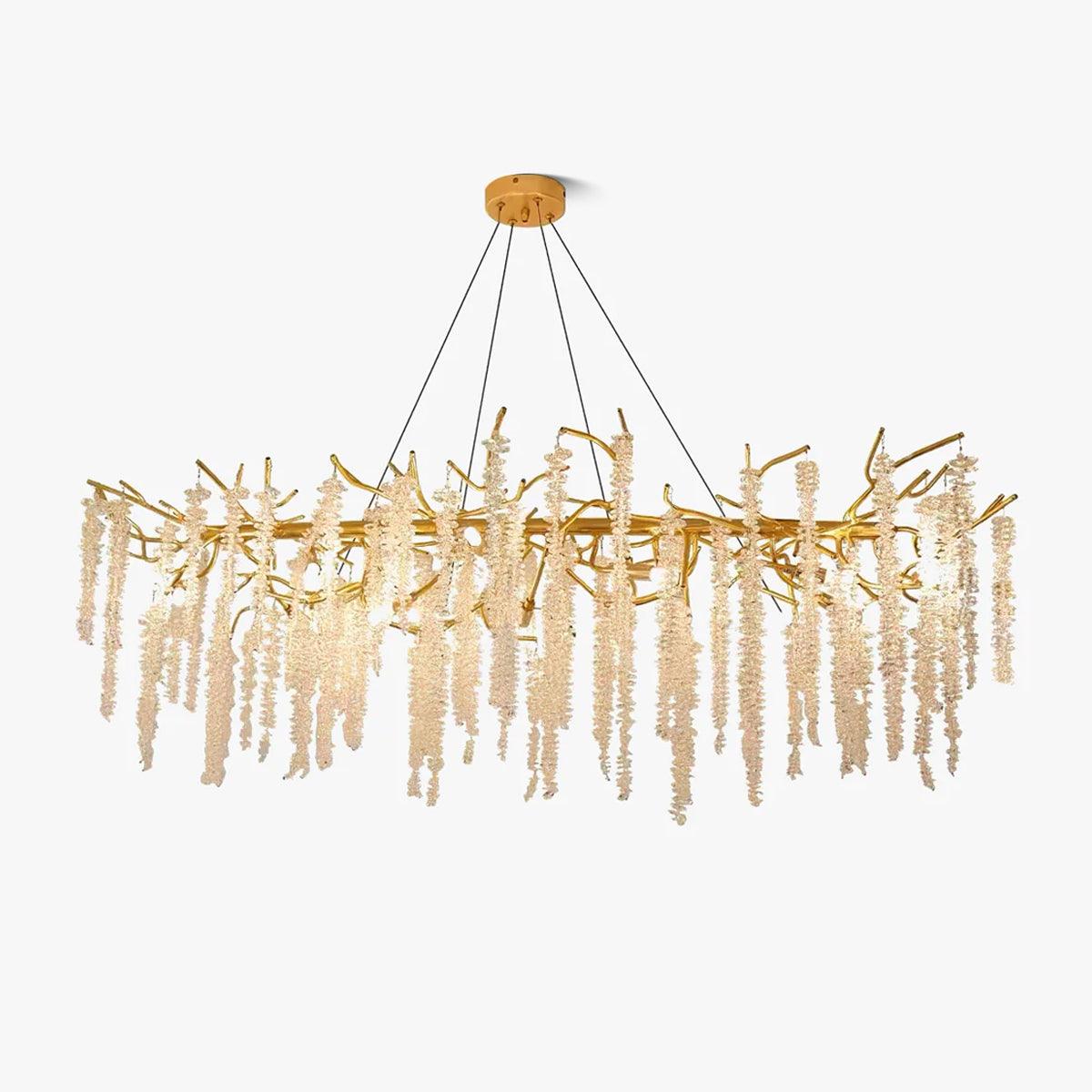 Wisteria Flower Crystal Chandelier - Elegant Design, Dimmable Lighting