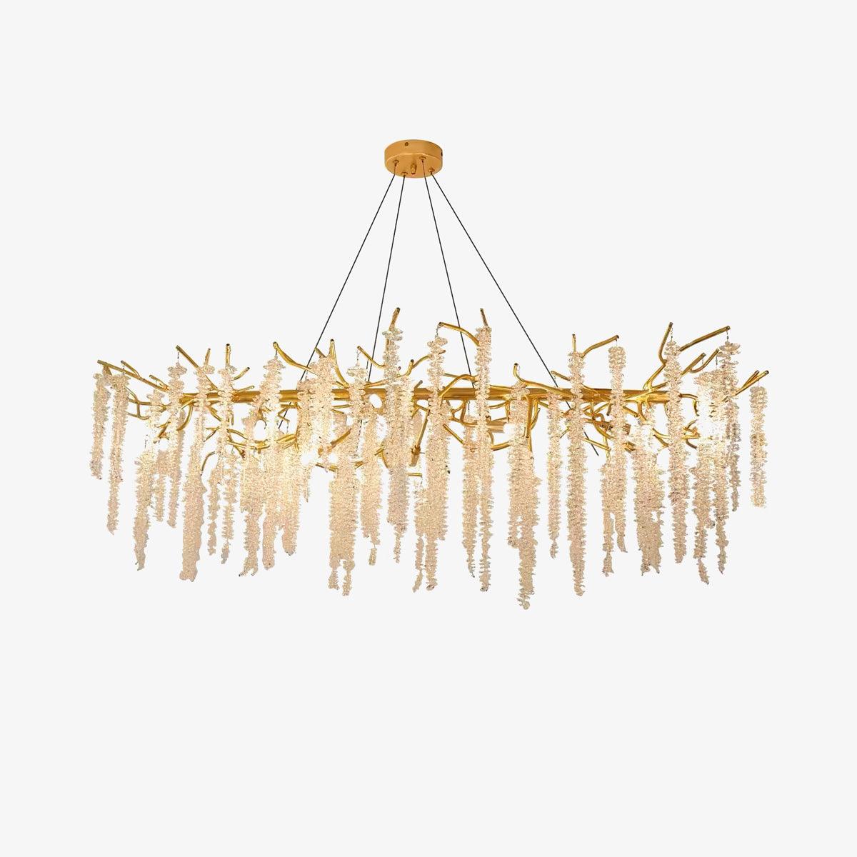 Wisteria Flower Crystal Chandelier - Elegant Design, Dimmable Lighting