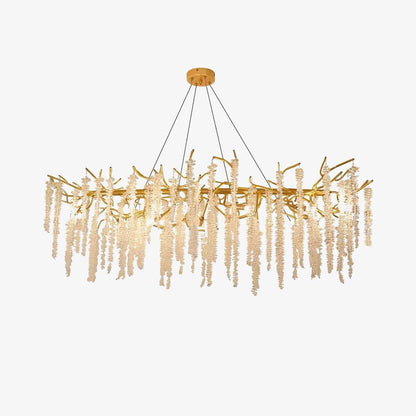 Wisteria Flower Crystal Chandelier - Elegant Design, Dimmable Lighting