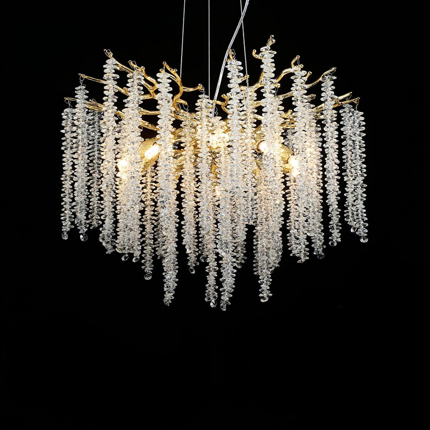 Wisteria Flower Crystal Chandelier - Elegant Design, Dimmable Lighting