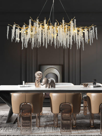 Wisteria Flower Crystal Chandelier - Elegant Design, Dimmable Lighting
