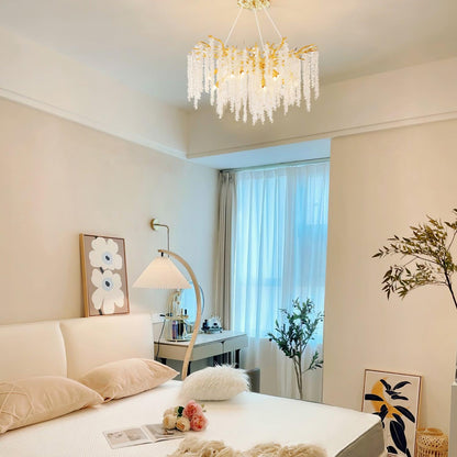 Wisteria Flower Crystal Chandelier - Elegant Design, Dimmable Lighting