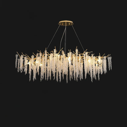 Wisteria Flower Crystal Chandelier - Elegant Design, Dimmable Lighting