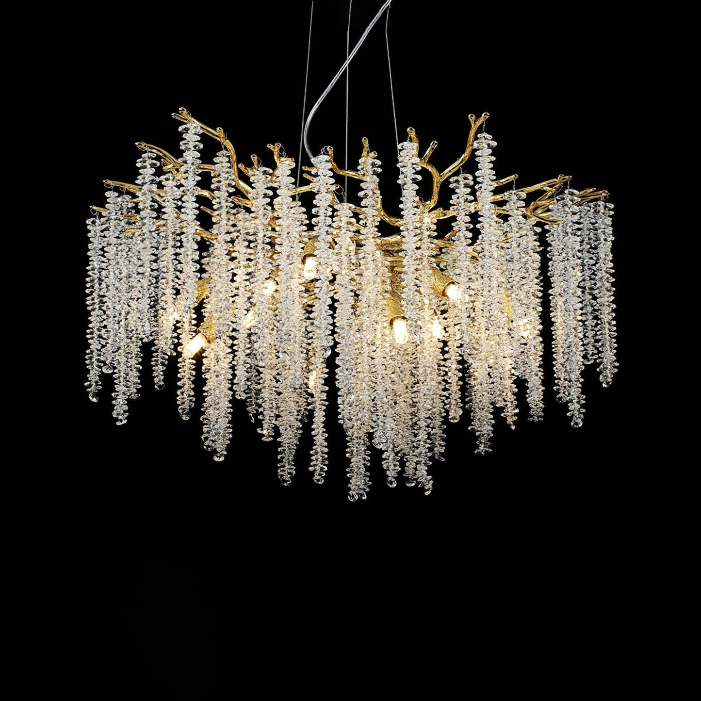 Wisteria Flower Crystal Chandelier - Elegant Design, Dimmable Lighting