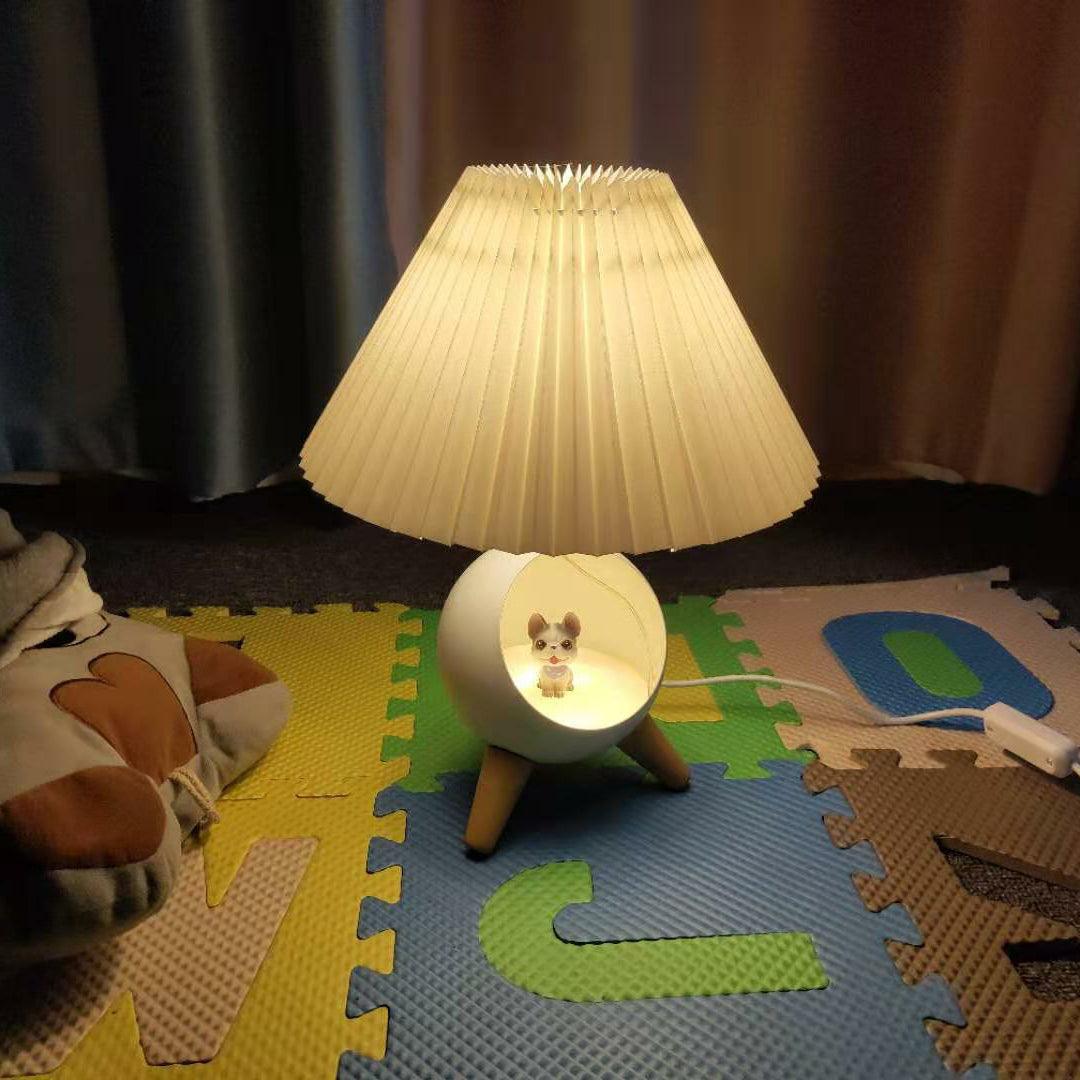 Elegant Wood Small Table Lamp with Adjustable Brightness and USB Port