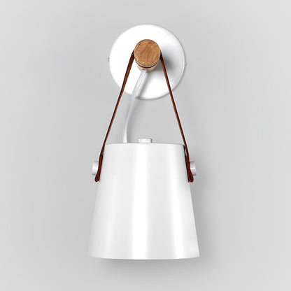 Wooden Conical Wall Light - Eco-Friendly Design, Adjustable Brightness
