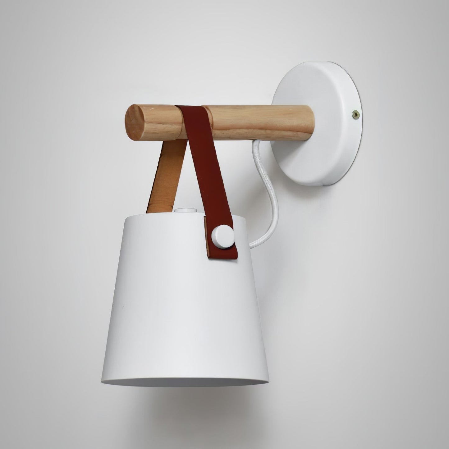 Wooden Conical Wall Light - Eco-Friendly Design, Adjustable Brightness
