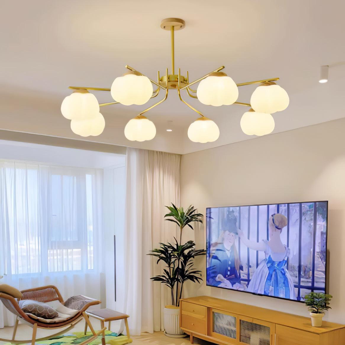 Elegant Plastic Cotton Balls Chandelier - Energy Efficient, Easy to In