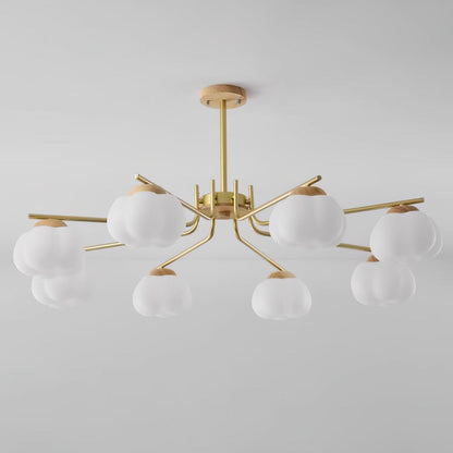 Elegant Plastic Cotton Balls Chandelier - Energy Efficient, Easy to In