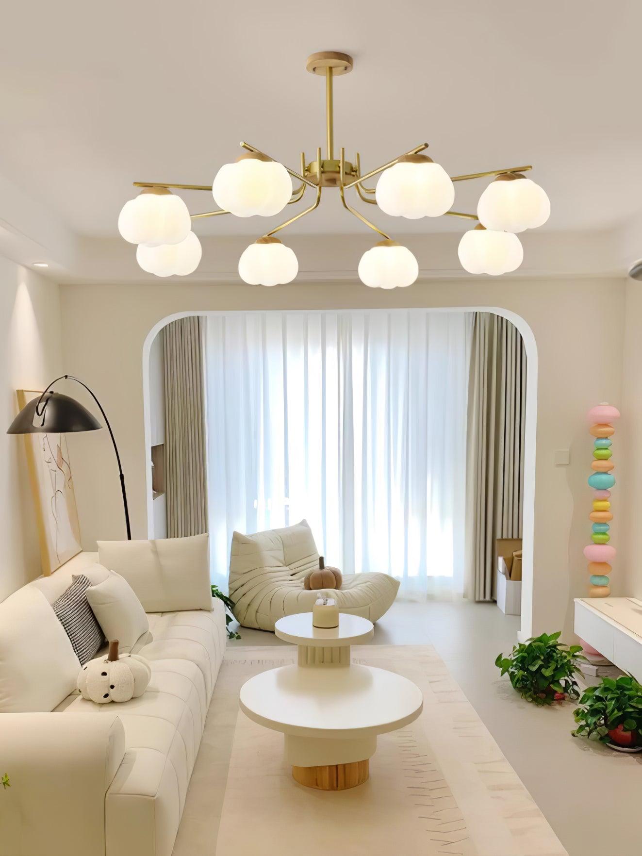 Elegant Plastic Cotton Balls Chandelier - Energy Efficient, Easy to In