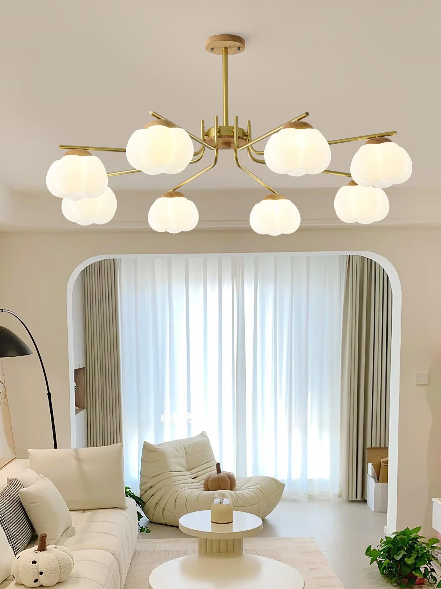Elegant Plastic Cotton Balls Chandelier - Energy Efficient, Easy to In