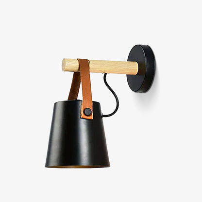 Wooden Conical Wall Light - Eco-Friendly Design, Adjustable Brightness