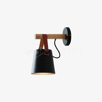 Wooden Conical Wall Light - Eco-Friendly Design, Adjustable Brightness