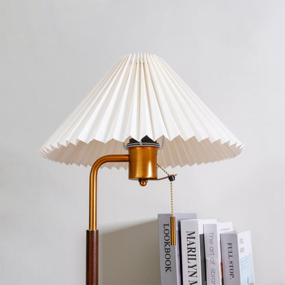 Vintage Wooden Table Lamp with Adjustable Brightness & Warm Glow