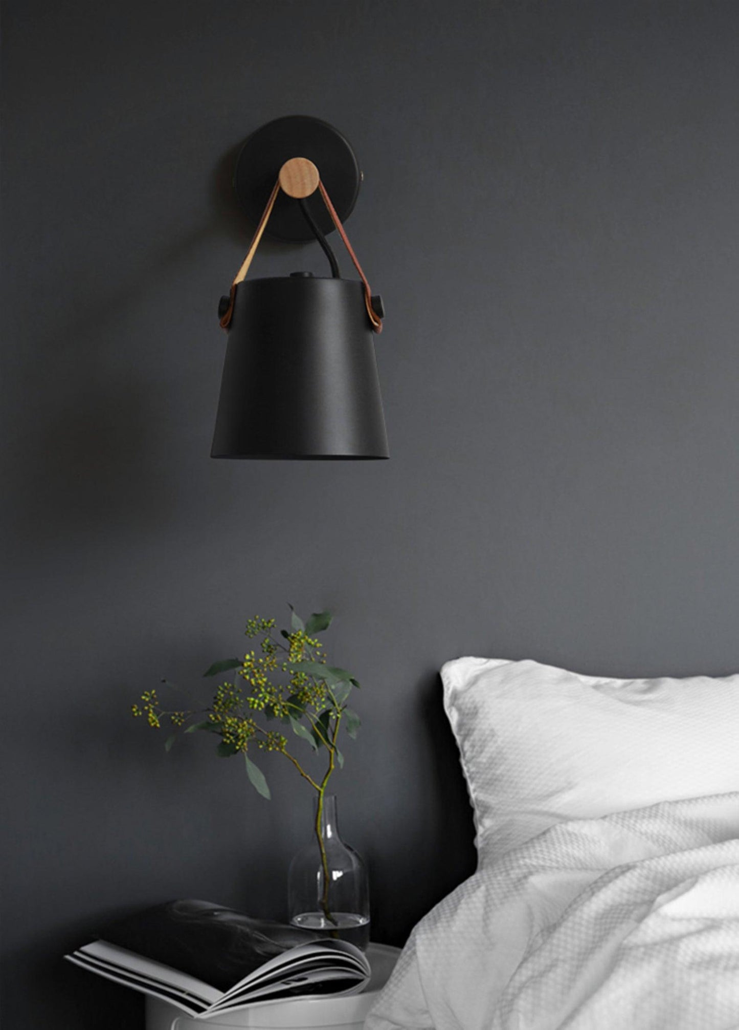 Wooden Conical Wall Light - Eco-Friendly Design, Adjustable Brightness