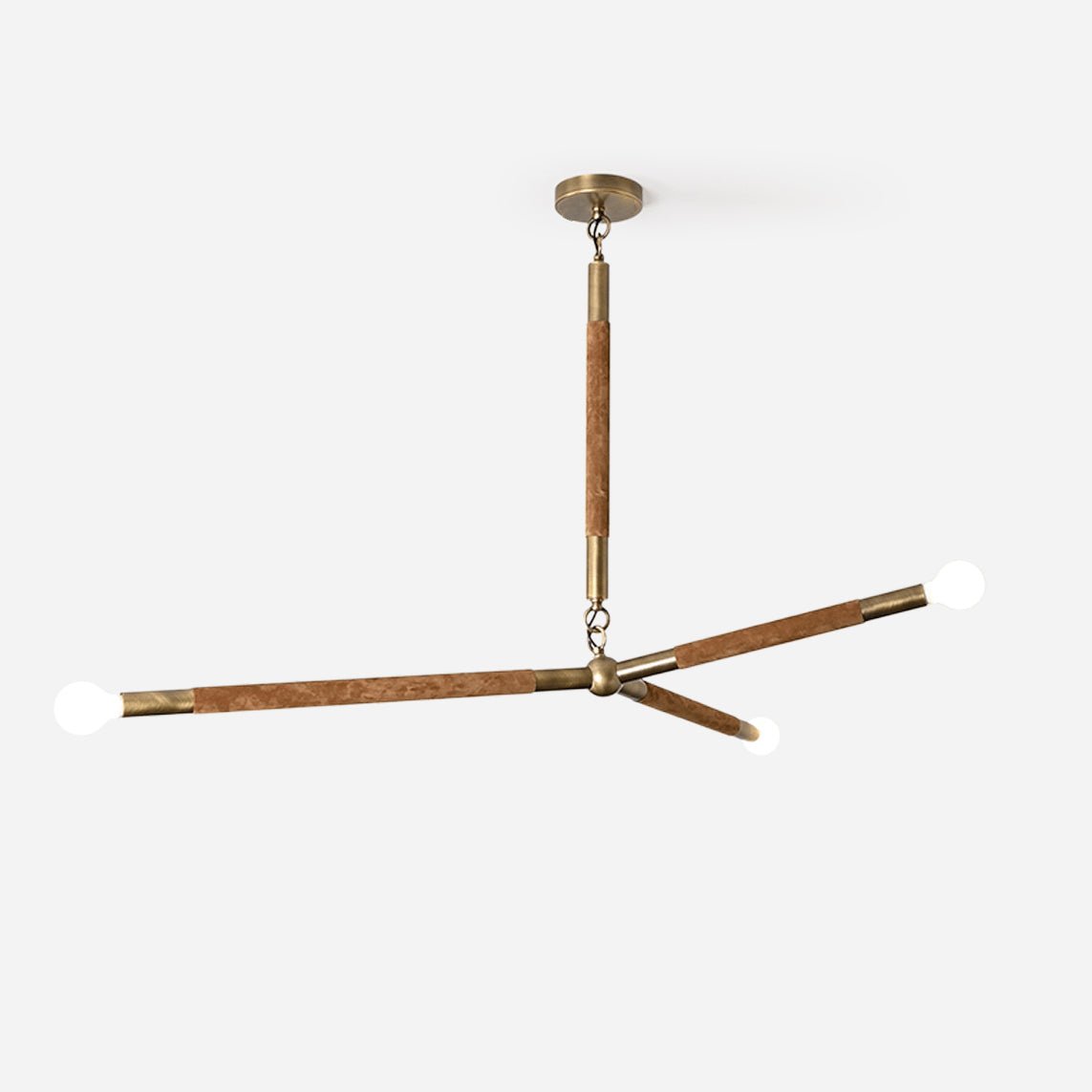 Modern Wrapped Linear Chandelier - Dimmable LED, Adjustable Height