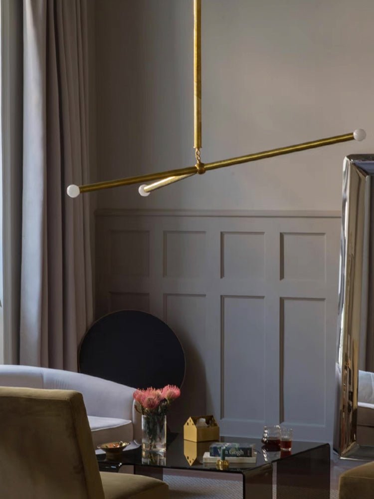 Modern Wrapped Linear Chandelier - Dimmable LED, Adjustable Height