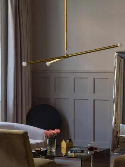 Modern Wrapped Linear Chandelier - Dimmable LED, Adjustable Height