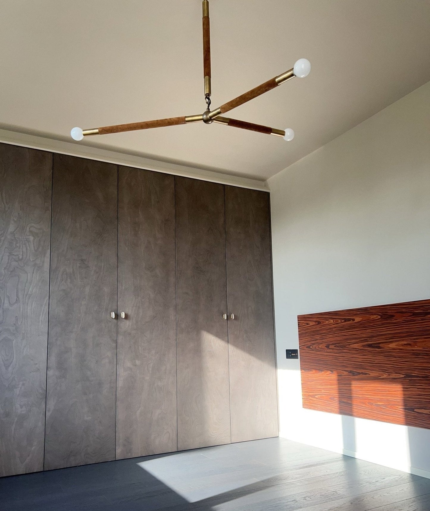 Modern Wrapped Linear Chandelier - Dimmable LED, Adjustable Height