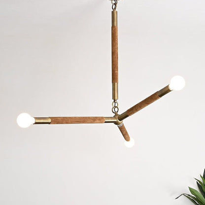 Modern Wrapped Linear Chandelier - Dimmable LED, Adjustable Height