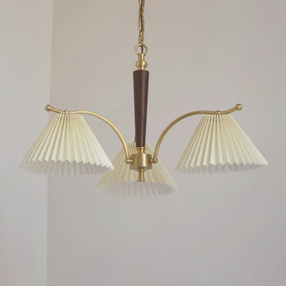 Elegant Wrinkled Chandelier with Adjustable Height and LED Compatibili