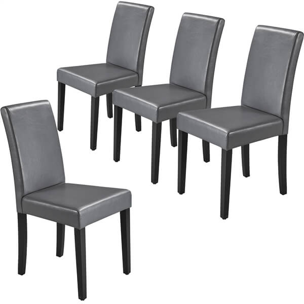 Dining Living Room PU Cushion Chairs 4pcs Position 4