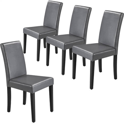 Dining Living Room PU Cushion Chairs 4pcs Position 4