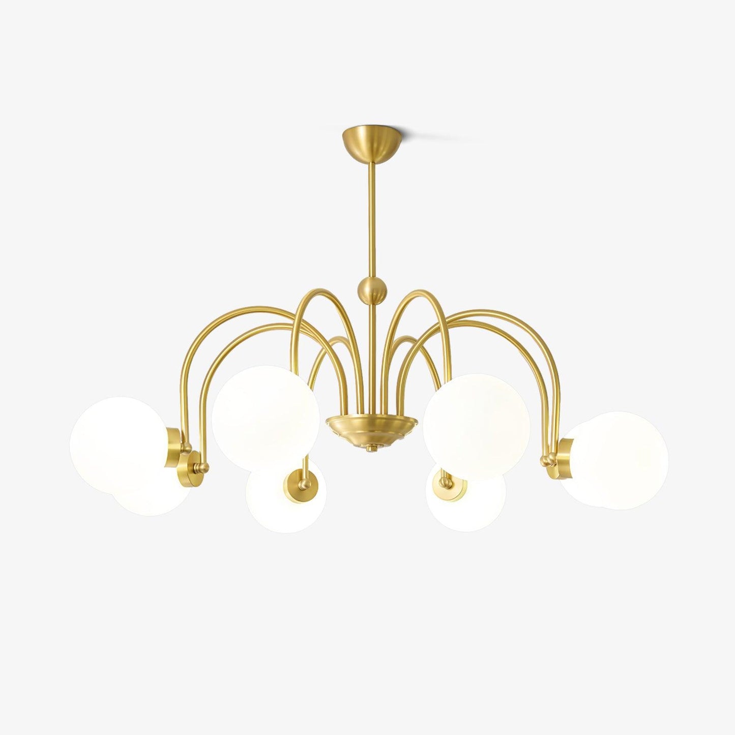 Yisu Brass Chandelier - Elegant Design with Adjustable Height & Dimmer