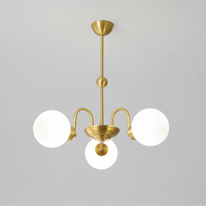 Yisu Brass Chandelier - Elegant Design with Adjustable Height & Dimmer