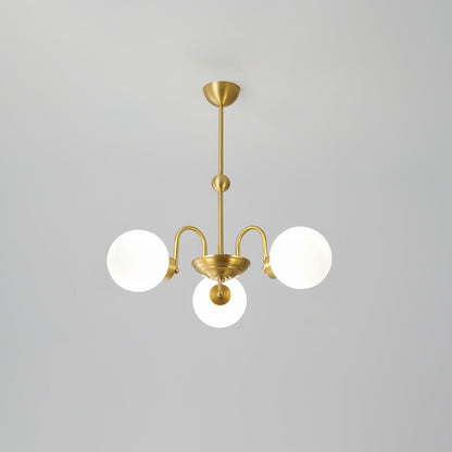 Yisu Brass Chandelier - Elegant Design with Adjustable Height & Dimmer