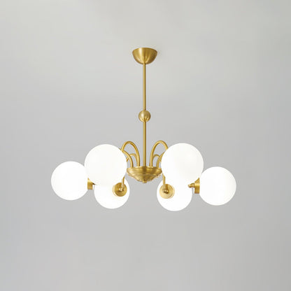 Yisu Brass Chandelier - Elegant Design with Adjustable Height & Dimmer