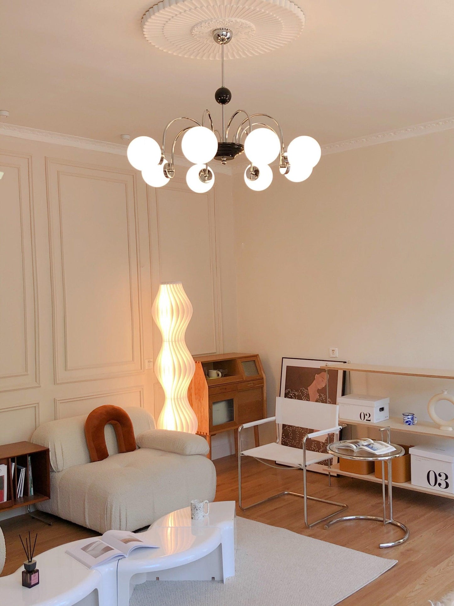 Yisu Modern Chandelier with Adjustable Height and Energy-Efficient LED