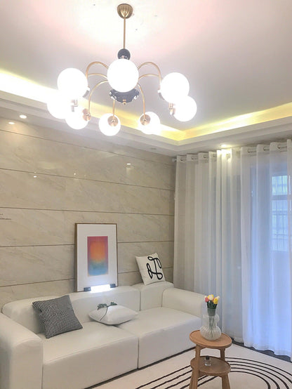 Yisu Modern Chandelier with Adjustable Height and Energy-Efficient LED