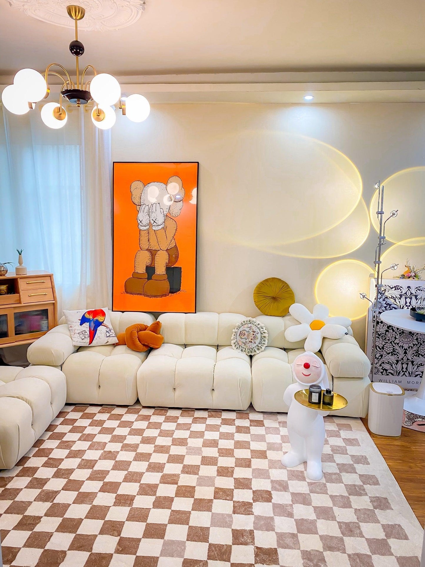Yisu Modern Chandelier with Adjustable Height and Energy-Efficient LED